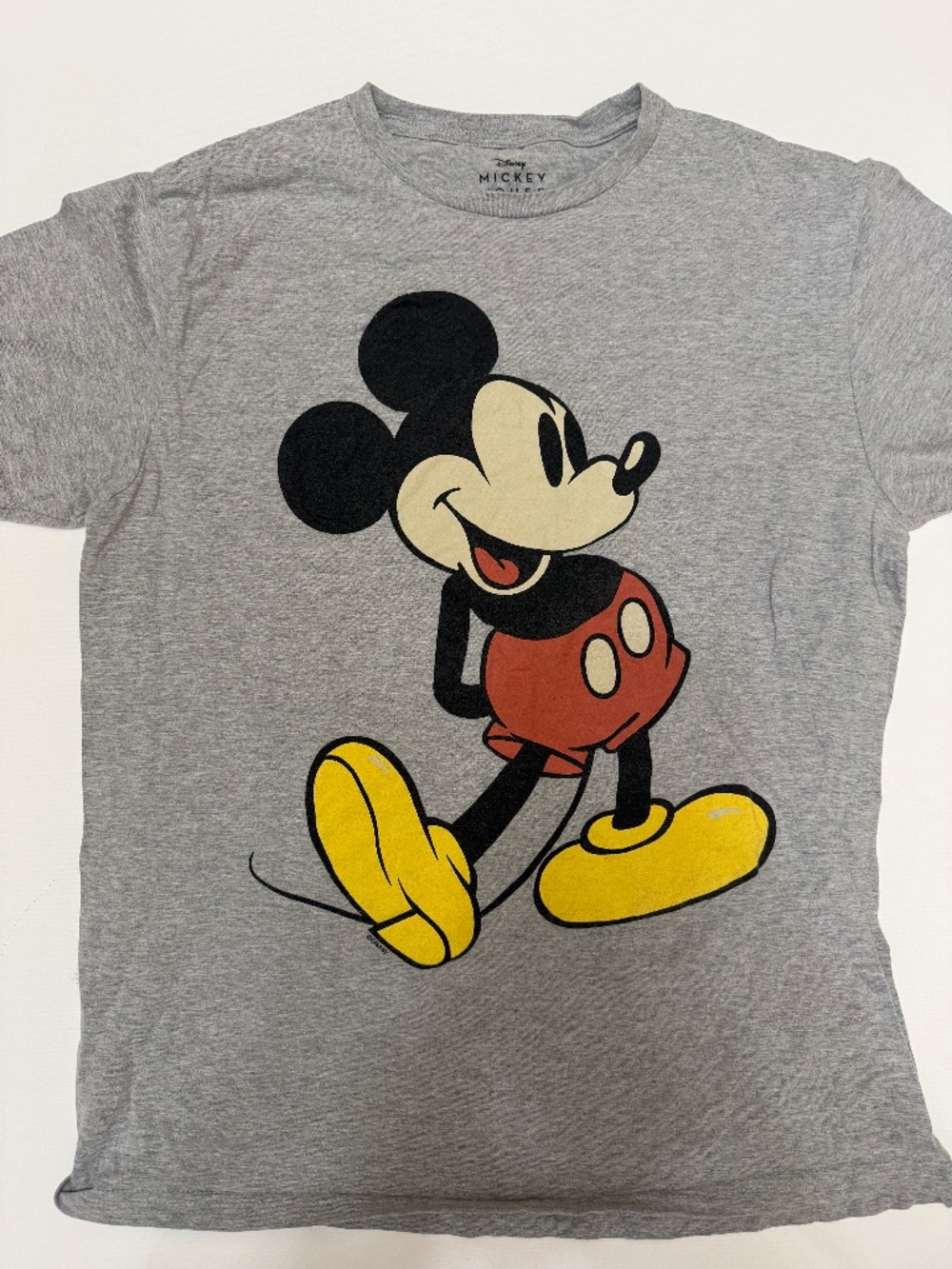 Disney Mickey Mouse Classic Graphic Gray T-Shirt Men’s Large L